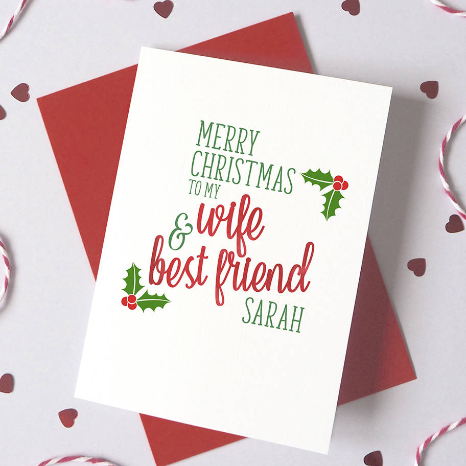 Personalised Best Friend Christmas Card By Ruby Wren Designs 