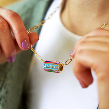 Enamel Amour Necklace, 4 of 10