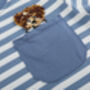Luca Soft Blue Short Sleeve Stripe T Shirt, thumbnail 4 of 4