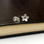 Sterling Silver Bridesmaid Flower And Leaf Earrings, thumbnail 4 of 12