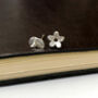 Sterling Silver Thank You Bridesmaid Flower And Leaf Mismatched Wedding Earrings, thumbnail 5 of 12