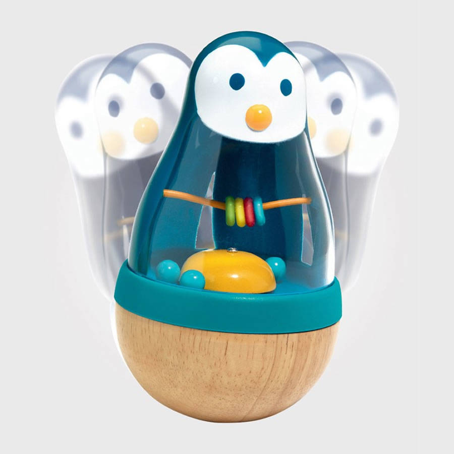 wobbly penguin rattle toy by little baby company | notonthehighstreet.com