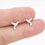 Cute Hummingbird Stud Earrings In Sterling Silver, thumbnail 6 of 11