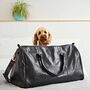 Personalised Large Black Leather Weekend Holdall, thumbnail 4 of 6