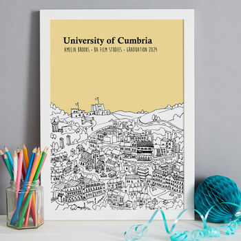 Personalised University Of Cumbria, Graduation Print, 6 of 9