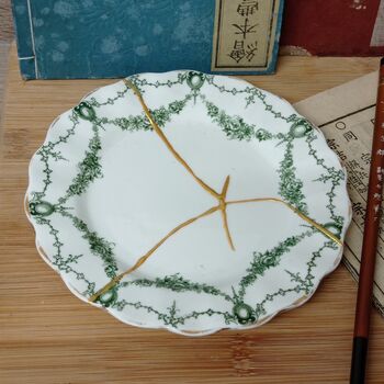 Vintage Bone China Kintsugi Plate, 2 of 4