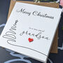 Grandson Christmas Card, 3D Wooden Heart, thumbnail 3 of 4
