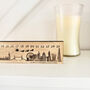Personalised Wooden London Christmas Advent Slider Keepsake, thumbnail 3 of 5