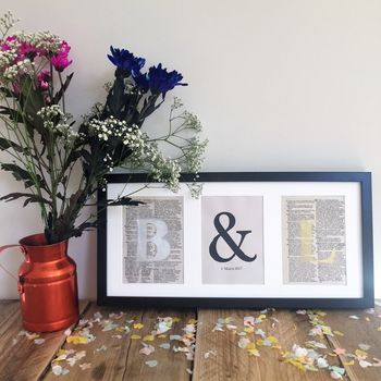 Recycled Wedding Anniversary Typography Print, 2 of 4