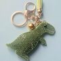 Bling Rhinestone T Rex Dinosaur Keyring Or Bag Charm, thumbnail 1 of 2