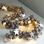 Pinecones And Stars Cluster Light Garland, thumbnail 1 of 2