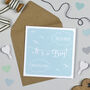 Fluffy Clouds 'It's A Boy' Card, thumbnail 1 of 3