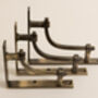 Antique Brass Vintage Style Solid Brass Shelf Brackets, thumbnail 3 of 8