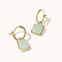 Amazonite Hoops In Gold Vermeil Plate, thumbnail 3 of 5