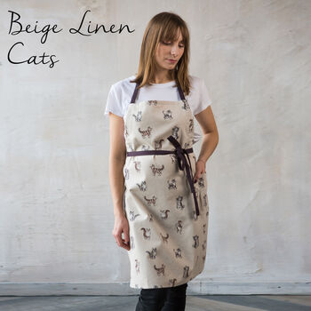 Cat Apron For Kids | Personalised Toddler Aprons With Dog, Bunny And Duck Prints, 6 of 12