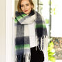 Personalised Chunky Knit Neutral Colour Blanket Scarf, thumbnail 3 of 12