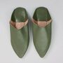 Men's Moroccan Pointed Leather Slippers, thumbnail 2 of 12
