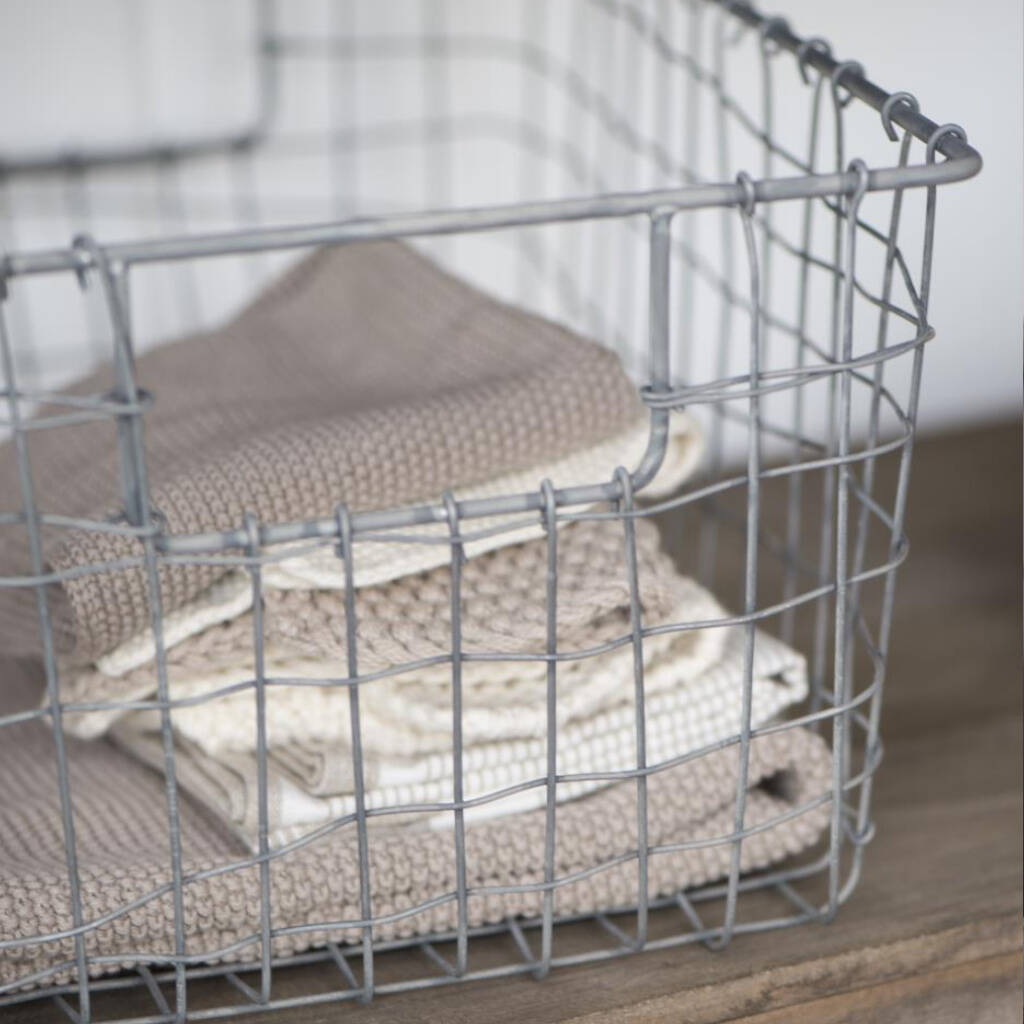 Wire Basket With Open Handles
