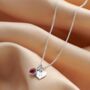 Ruby Birthstone 40th Wedding Anniversary Silver Necklace, thumbnail 3 of 6