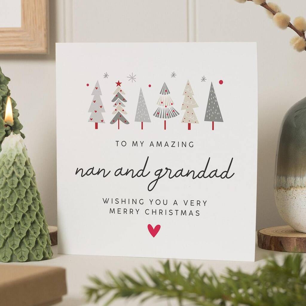 Personalised Nan And Grandad Christmas Card, 1 of 7