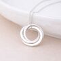 Personalised Sterling Silver Russian Interlinked Trinity Ring Pendant Necklace, thumbnail 3 of 6