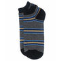 Multistripe Black And Polka Orange Men's Trainer Socks, thumbnail 5 of 8