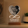 Personalised Infinity You And Me Photo Upload Heart LED Light, thumbnail 4 of 9