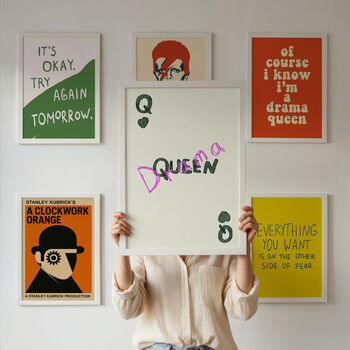 Drama Queen Playing Card Style Wall Art, 6 of 10