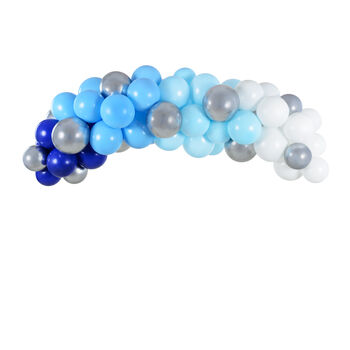 Blue And Silver Balloon Arch, 2 of 5