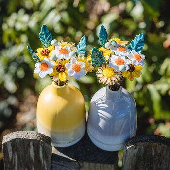 Glass Sunflower Bouquet With Ceramic Vase, 2 of 12