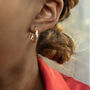 9ct Yellow Gold Twisted Chunky Hoop Earrings, thumbnail 2 of 3