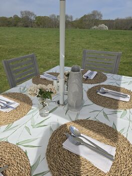 Wild Bamboo Outdoor Tablecloth With Parasol Hole, 5 of 6