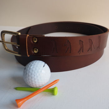 Personalised Engraved Leather Golfers Belt, 2 of 9