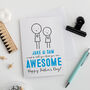 Cute Character Personalised Fathers Day Card, thumbnail 1 of 6