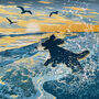 Spaniel On A Seaside Shoreline Sunrise. A Limited Edition Dog Gift Print, thumbnail 7 of 12