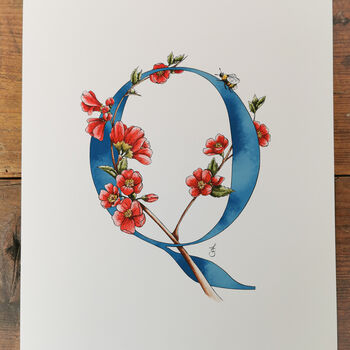 Q Is For Qunice Initial Print, Personalised, 2 of 6