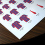 Personalised Junior Football Team Kit Print, thumbnail 5 of 7