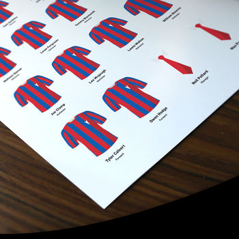 Personalised Junior Football Team Kit Print, 5 of 7