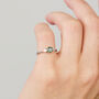 Round Moss Agate And Diamond Engagement Ring, thumbnail 5 of 5