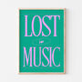 Colourful Bold Lost In Music Wall Art Print, thumbnail 2 of 9