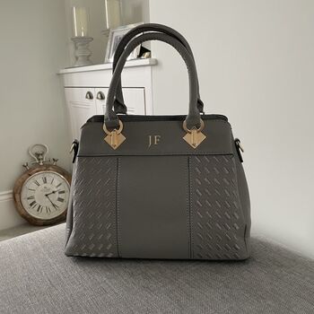 Personalised Grey Handbag Cross Body Bag, 4 of 5