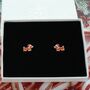 Sausage Dog In Santa Hat Stud Earrings, thumbnail 1 of 2