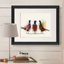 Pheasant Trio Art Print, Framed Or Unframed, thumbnail 1 of 7