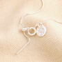 Semi Precious Stone Ball Pendant Necklace In Silver, thumbnail 8 of 8