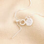 Semi Precious Stone Ball Pendant Necklace In Silver, thumbnail 7 of 8
