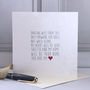 Husband Or Wife Poem Wedding Card, thumbnail 2 of 5