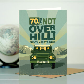 Land Rover Age Birthday Card For Men In Their 70s, 2 of 3