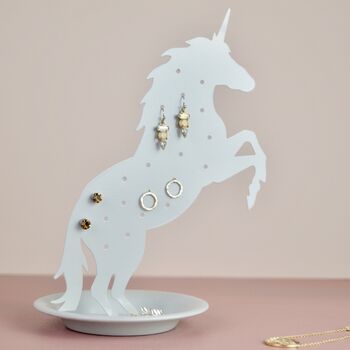 Personalised Unicorn Earring Stand Grey, 2 of 7