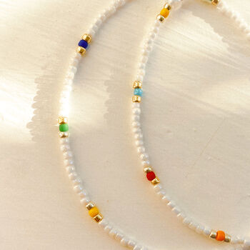 Multi Coloured Beaded Necklace, 3 of 4