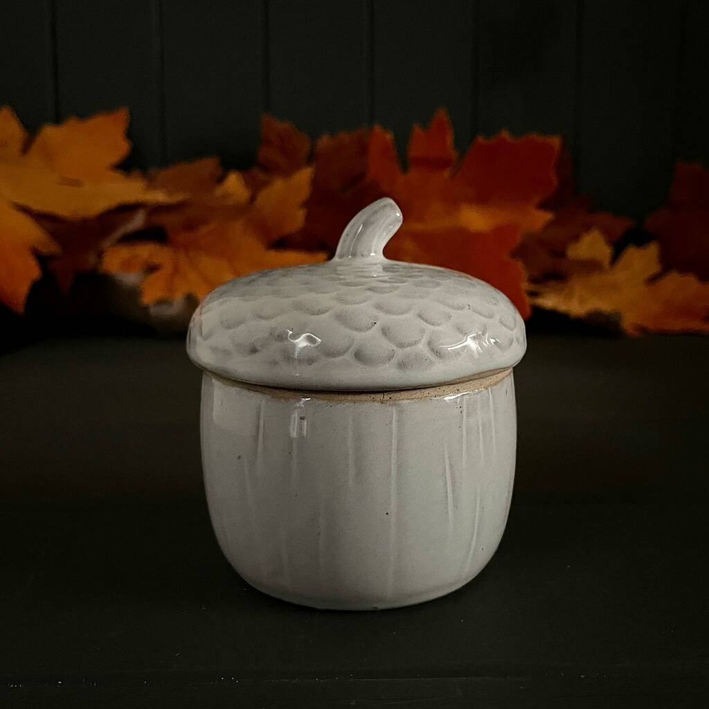 Ceramic Acorn Pot, 1 of 2